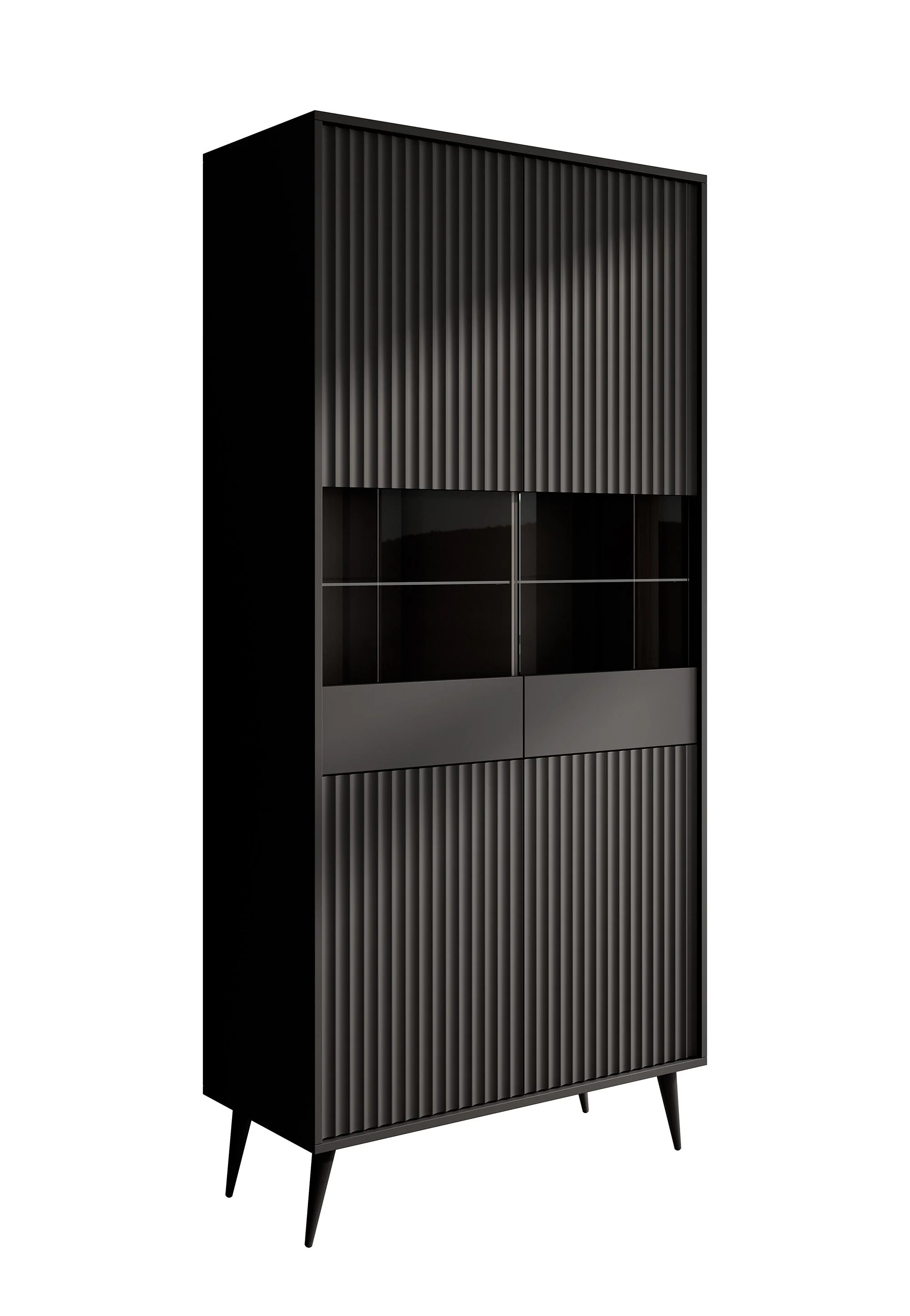 Winq - Vitrinekast - Antraciet - 91x40x193 cm - Image 6