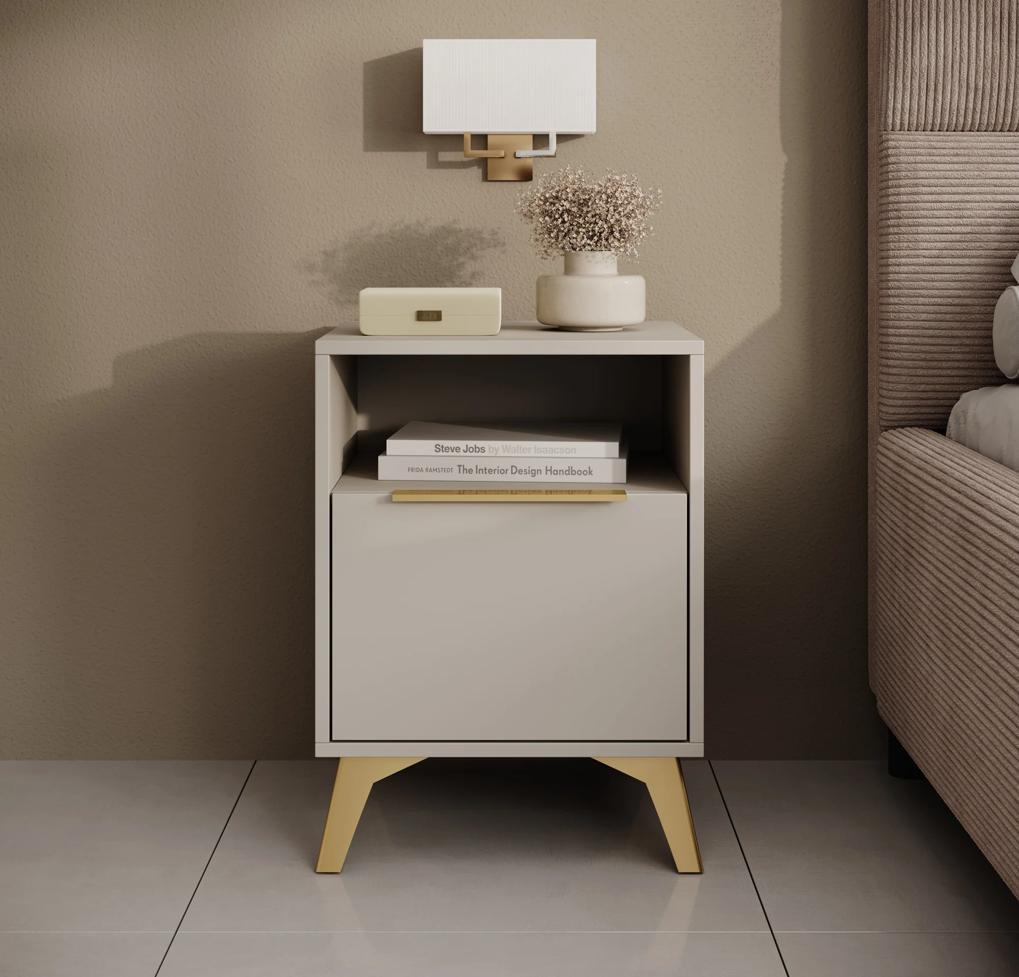Xiano - Nachtkastje - Beige - 44x40x60 cm - Image 2