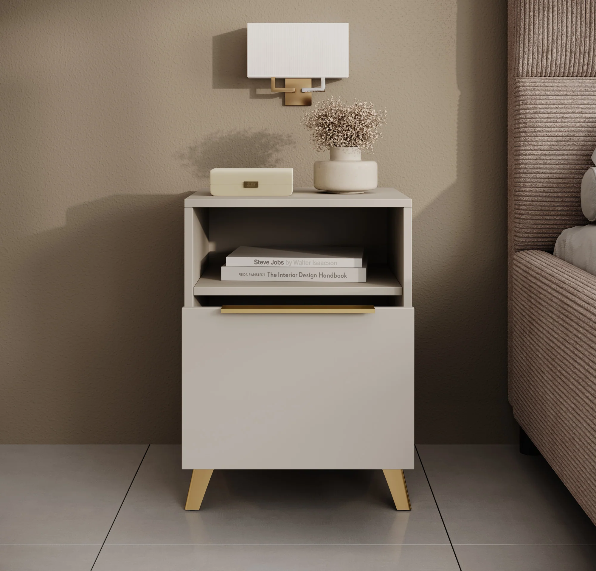 Xiano - Nachtkastje - Beige - 44x40x60 cm - Image 3