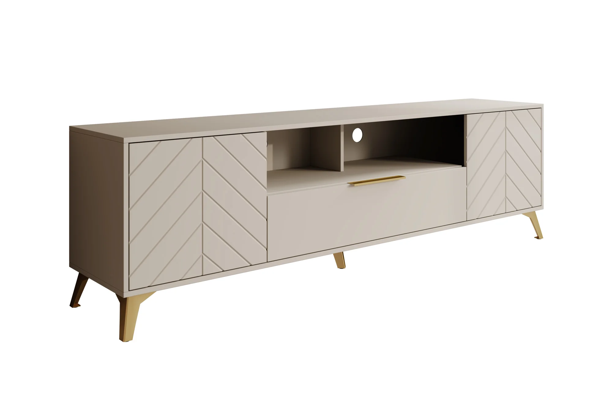 Xiano - TV-Meubel met 2 deuren - Beige - 203 cm - Image 6