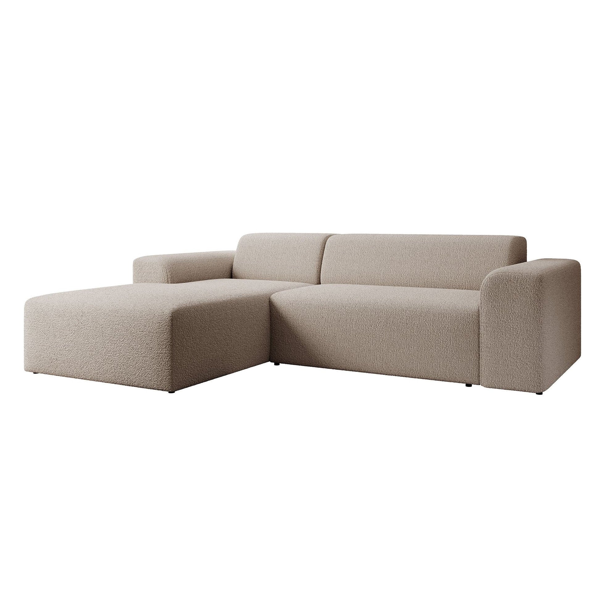 Zamzi - Hoekbank 3-zits met chaise longue - Teddystof beige - Links - Image 6