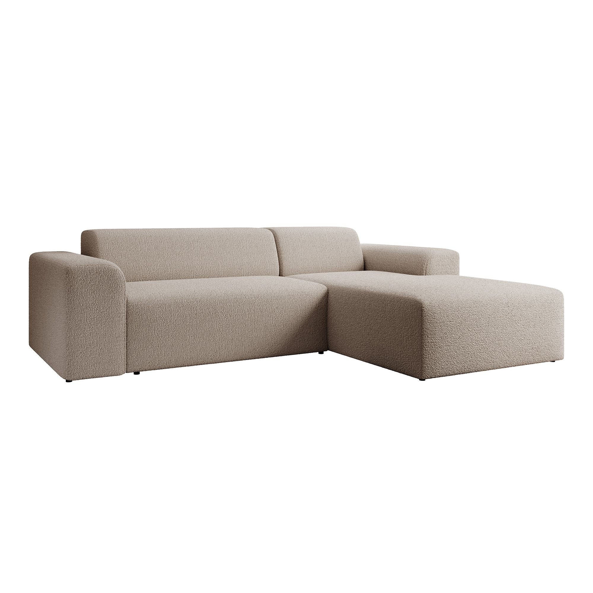 Zamzi - Hoekbank 3-zits met chaise longue - Teddystof beige - Rechts - Image 6